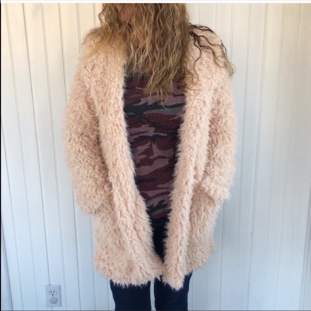 Blush Sherpa Lined Jacket - Picture 3 of 6
